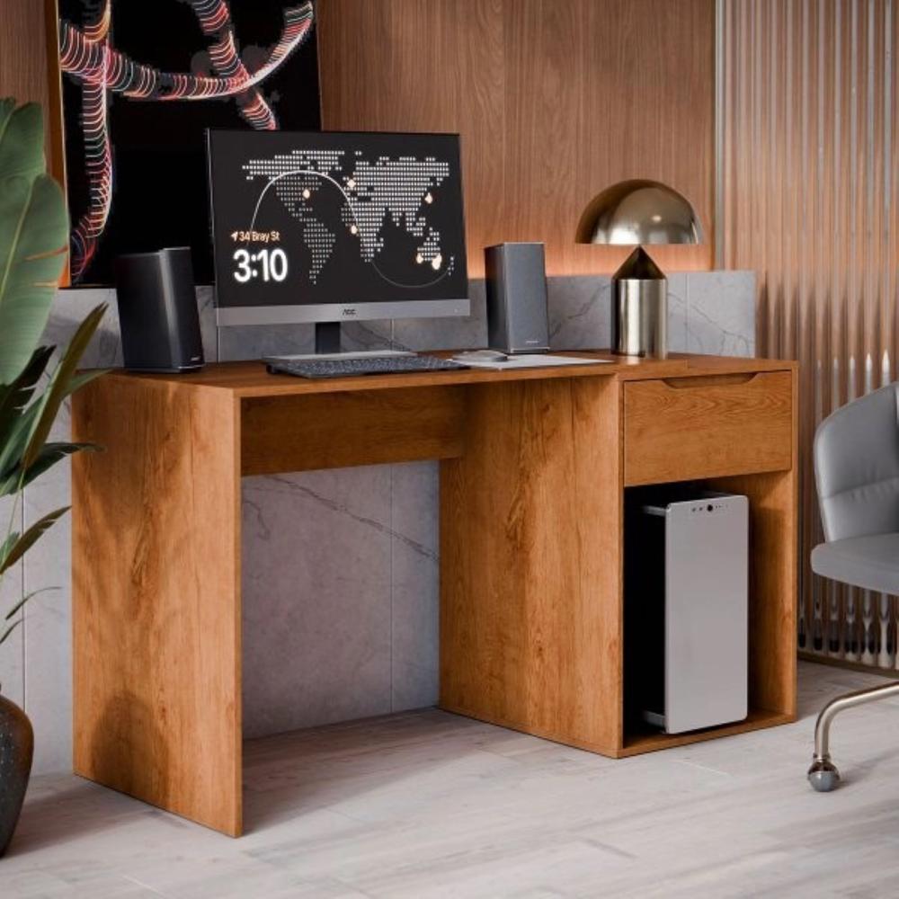 ESCRITORIO MARUN CON CAJON Y SOPORTE PARA CPU CEDRO 135CM