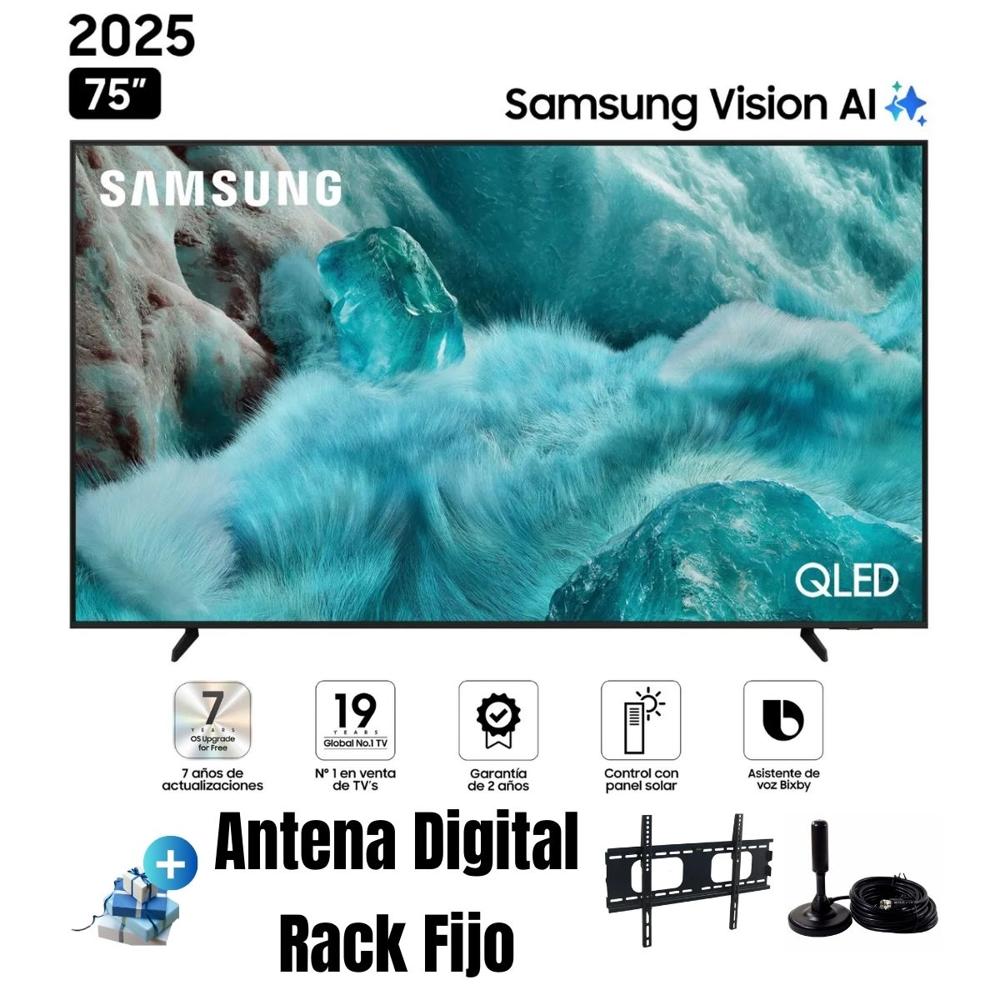 Televisor Samsung 75'' QLED UHD 4K QN75Q7FAAGXPE 2025 - Ant - Rack Fijo