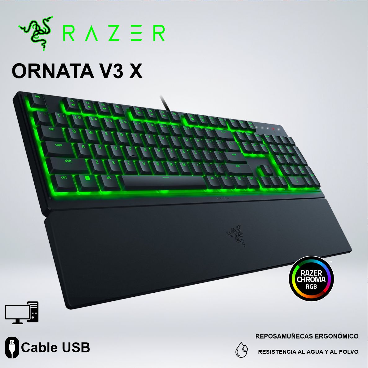 TECLADO GAMER ORNATA V3 X ERGONOMICO SILENCIOSO LOW PROFILE DURADERO