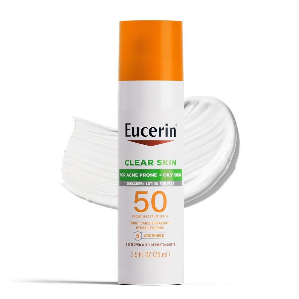EUCERIN SUN CLEAR SKIN SPF 50 LOCIÓN SOLAR FACIAL PARA PIEL GRASA 2.5 FL OZ / 75 ML