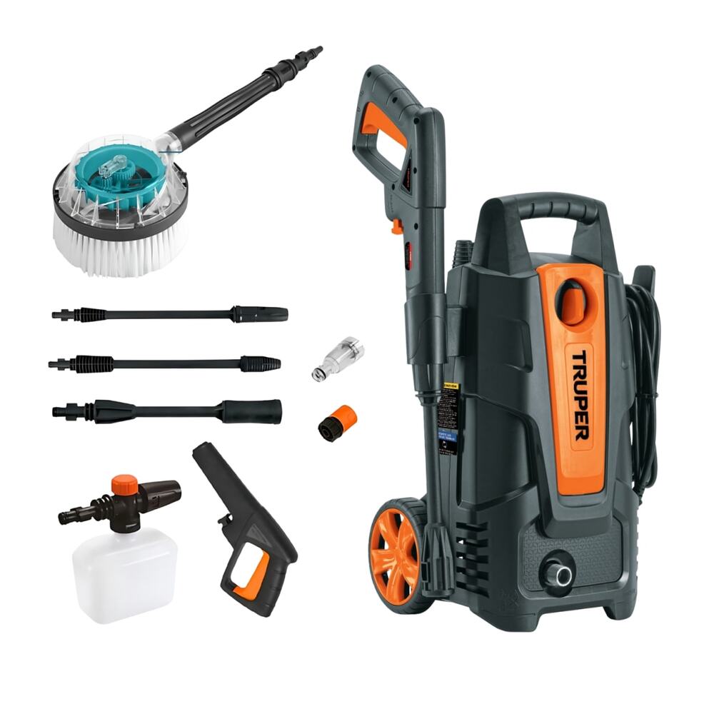 Hidrolavadora 1500 Psi Truper - Cepillo giratorio Total cf-102095-THRB8702