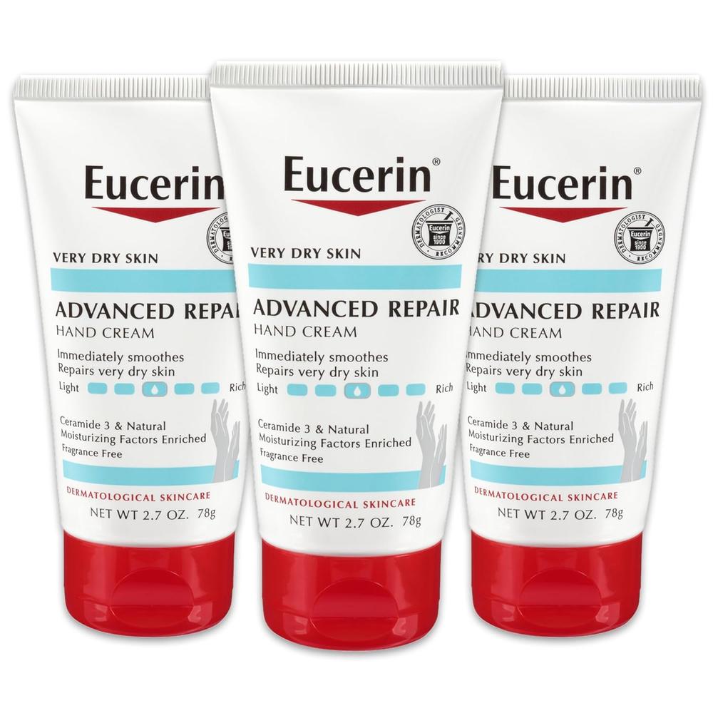 PACK 3 EUCERIN CREMA DE MANOS ADVANCED REPAIR 2.7 OZ / 78 GR