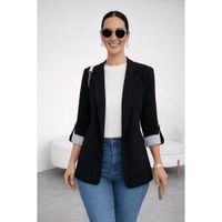 Blazer Rayas Reversible Negro
