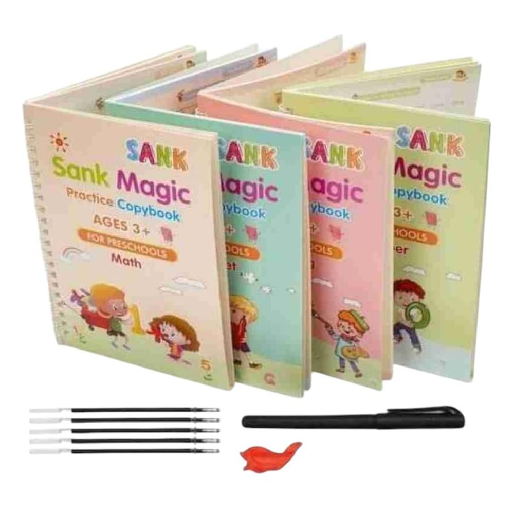 Pack 4 Libros Mágicos Montessori Reutilizables Para Niños