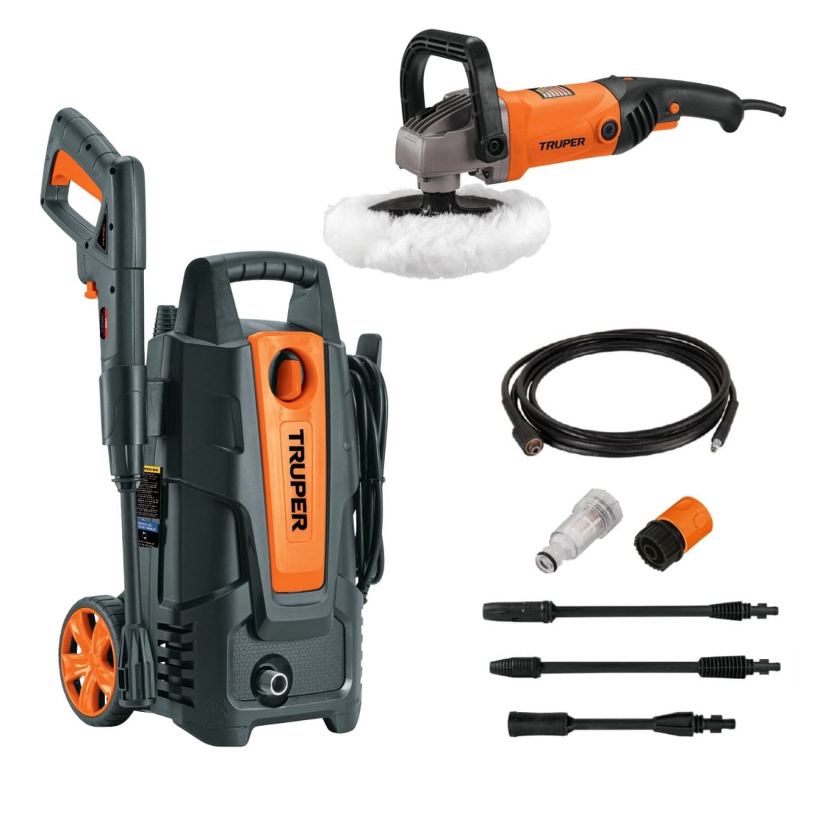 Hidrolavadora 1500Psi  Pulidora profesional Truper 102095-16713