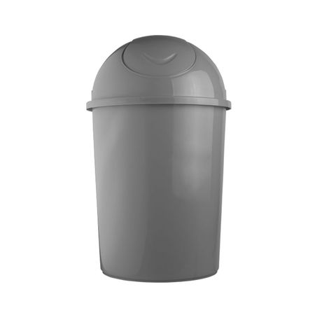 Papelera redonda 8 litros Gris metálico