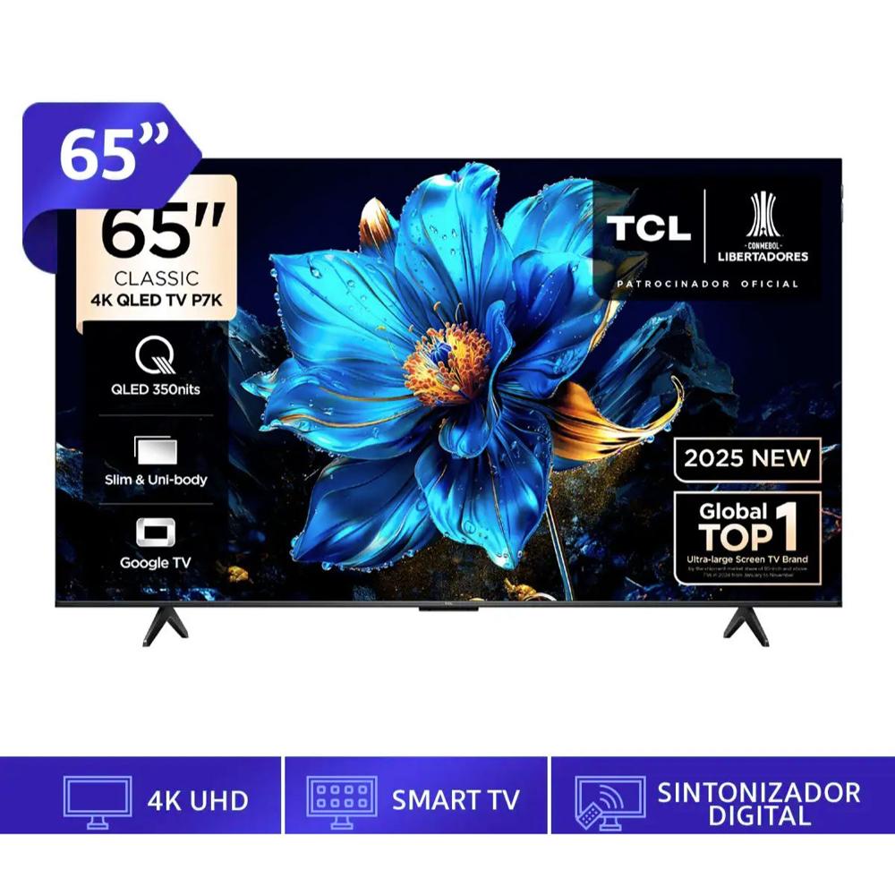 Televisor TCL 65'' QLED UHD 4K 65P7K Google TV 2025