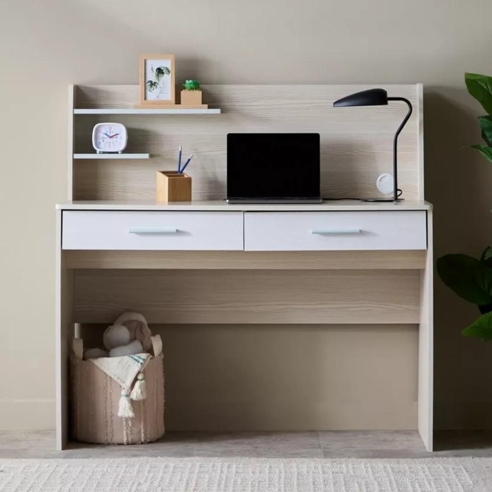 ESCRITORIO KAMBER 2 CAJONES COLOR ROBLE 120CM