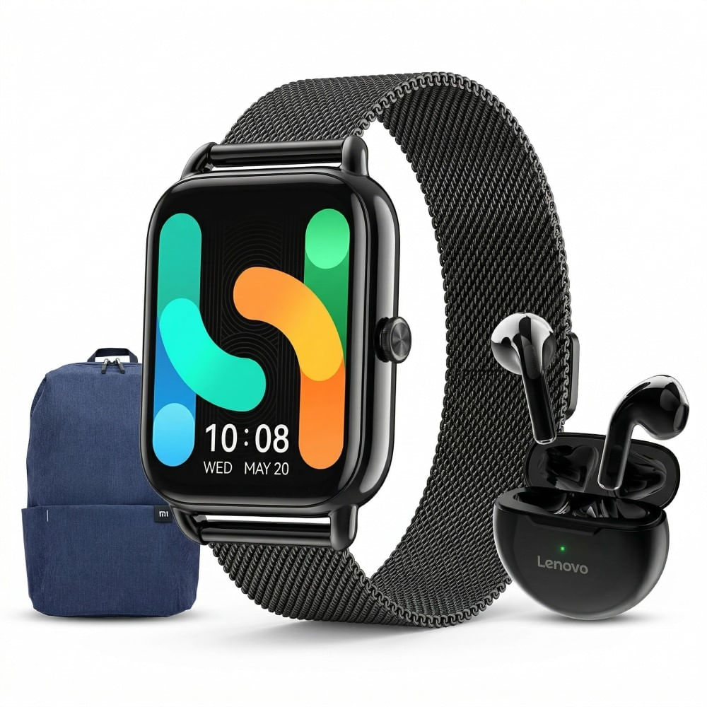 Haylou Smartwatch RS4 PLUS - Lenovo HT38 y Xiaomi Casual day pack 10L azul oscuro