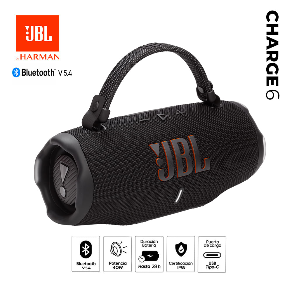Parlante Bluetooth JBL CHARGE 6 Bluetooth 5.4 Acuatico 40W