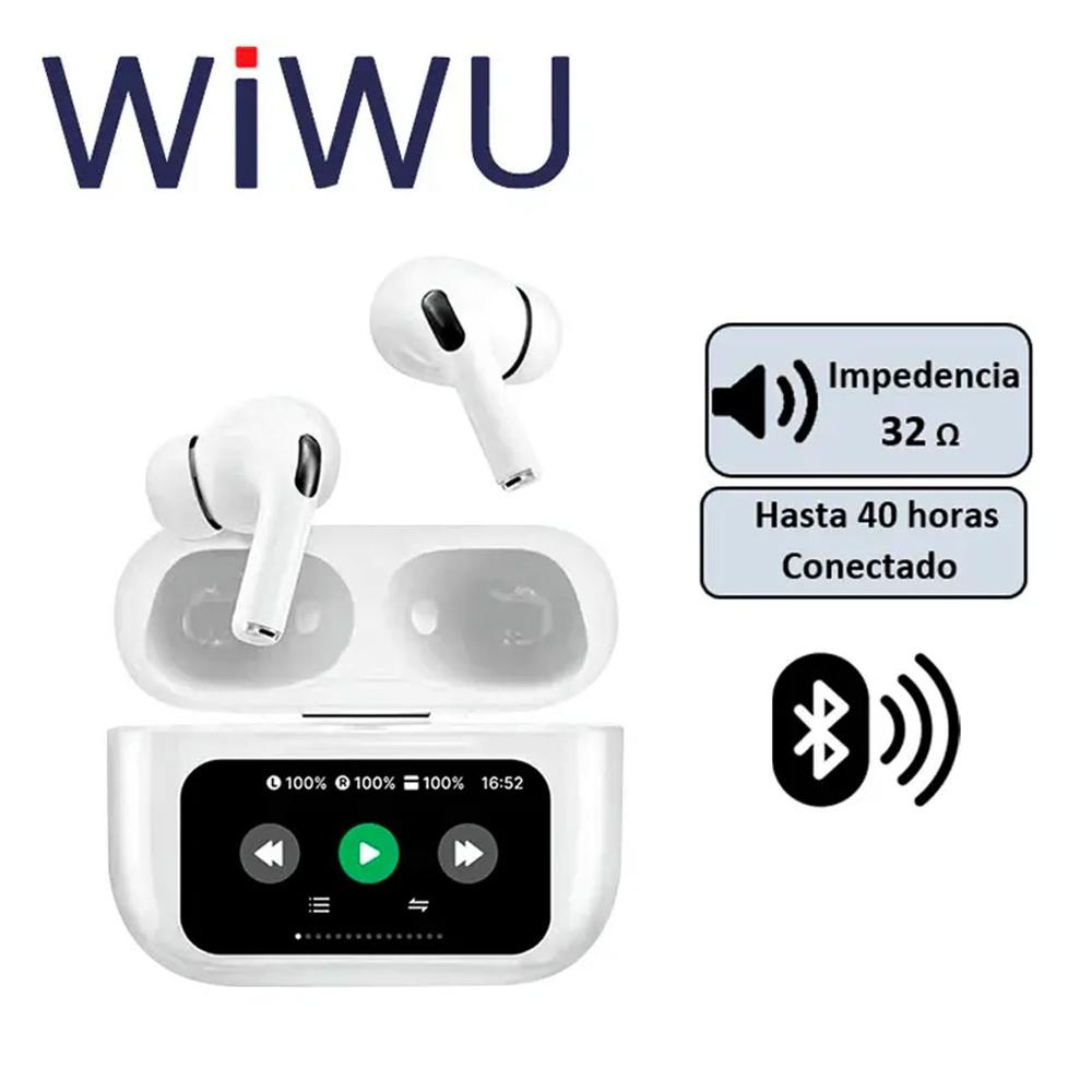 AUDIFONOS WIWU TWS T22 BLANCO  PANTALLA BLANCO