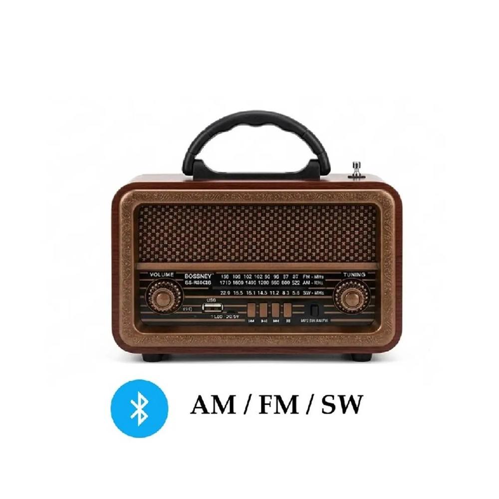 Radio Portatil AM FM Retro Vintage Parlante Bluetooth1