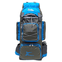 Mochila Campera Kengar Modelo N.3 Plomo - Turquesa