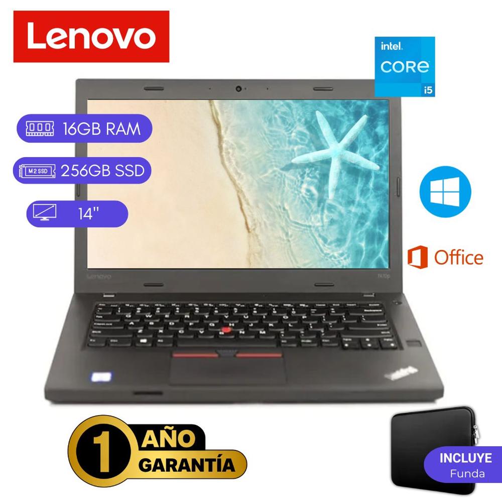 LENOVO THINKPAD T470 seminueva - CI5 6TA - 16GB DDR4 - 256GB SSD - 14