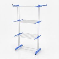 Tendedero Rack Secador de Ropa con Ruedas 3 Niveles