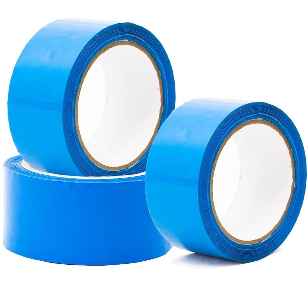 Cinta de Embalaje de Colores 200 Yardas 6 Und Celeste