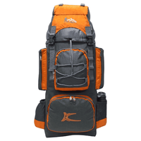 Mochila Campera Kengar Modelo N.3 Plomo - Naranja