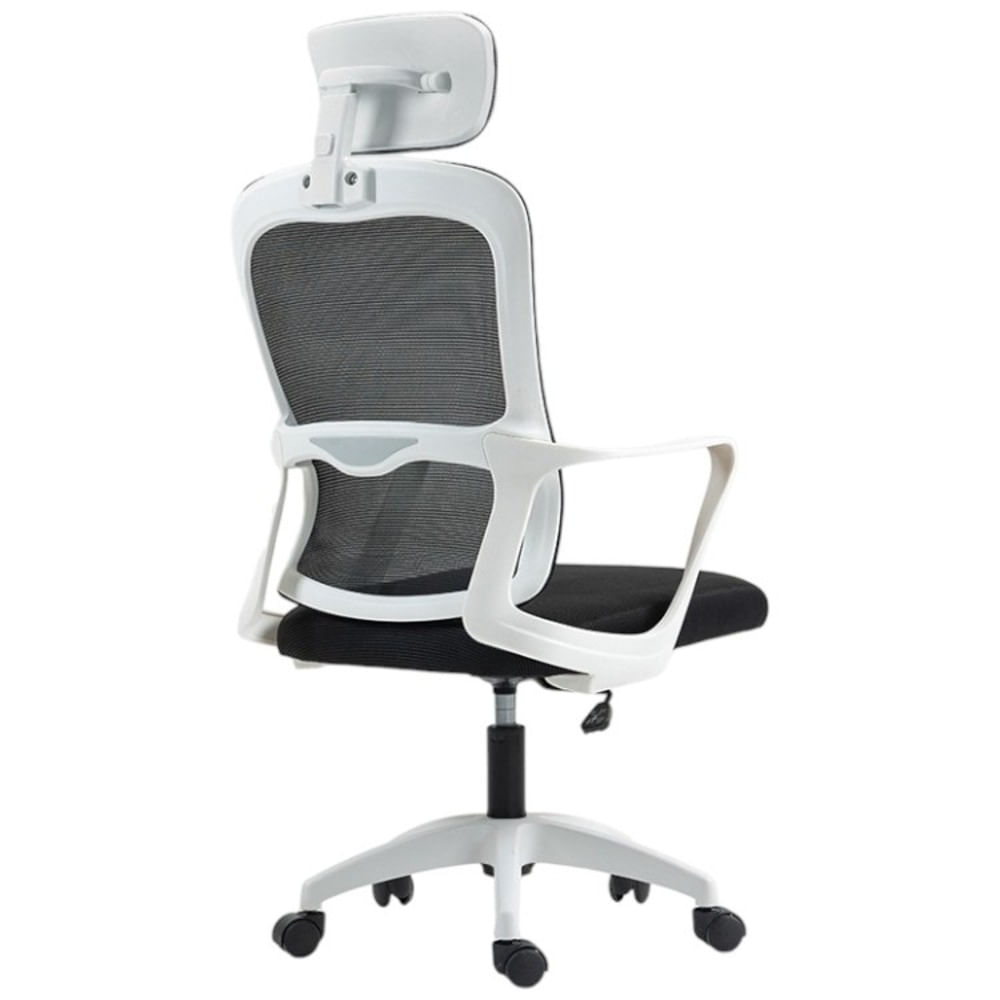 Silla de Oficina con Diseño Ergonómico y Soporte Blanco