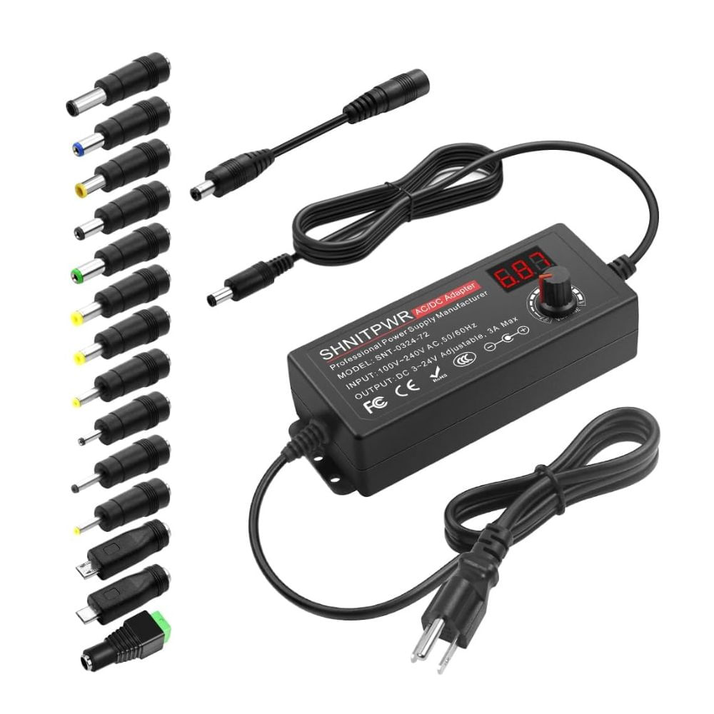 Fuente Universal Ajustable 60W 3V-12VKit de 14 Puntas Pro