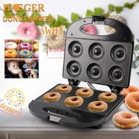 Maquina Antiadherente De Base Teflon De 6 Donuts De 5cm