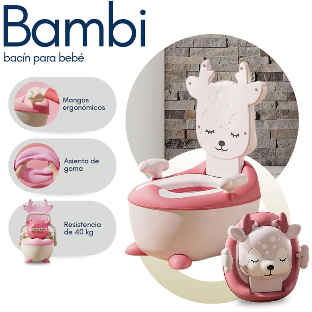 Bacin Para Bebé «BAMBI» De Lujo Rosado