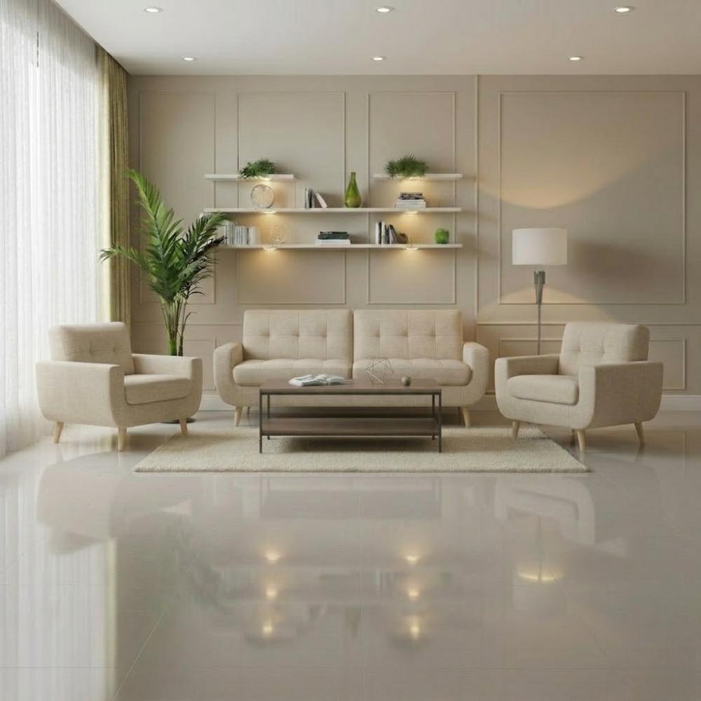 Juego de Sala Inti 321 Beige Vintage