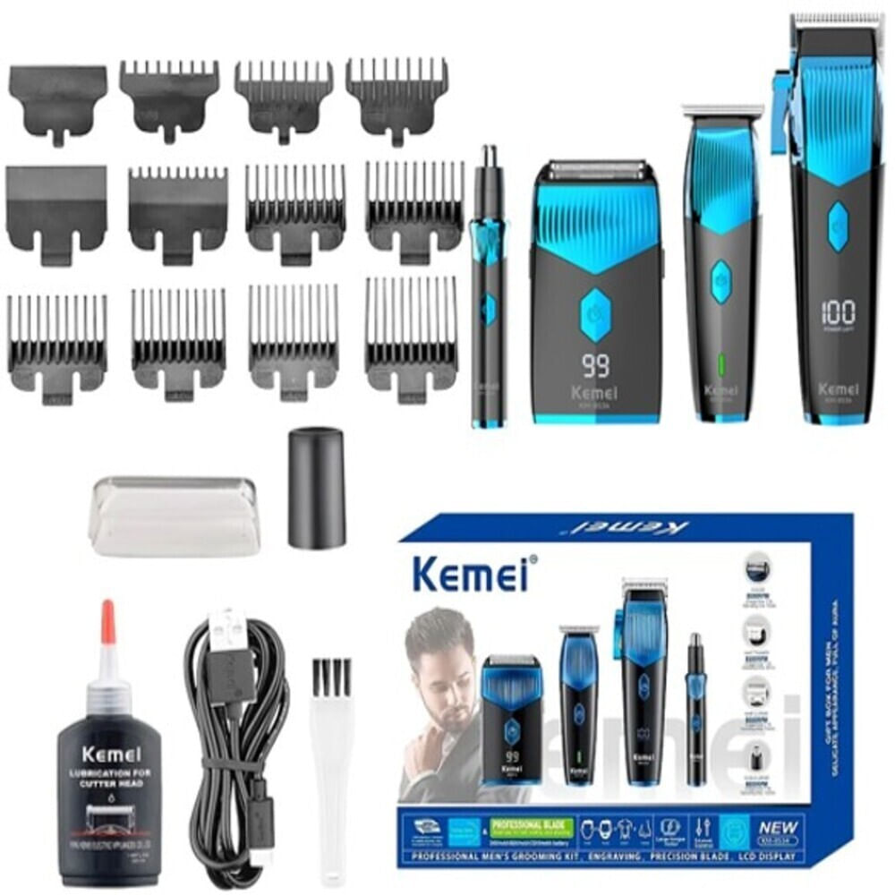 Combo Barber Cortadora trimmer Shaver y Noise Kemei Km-8534