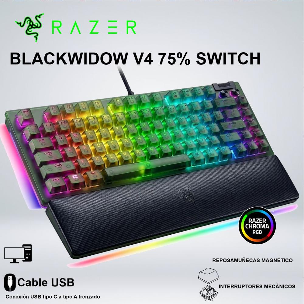 TECLADO GAMER BLACKWIDOW V4 SWITCH ORANGE HOT-SWAPPABLE 8000hz US 3ERA GEN
