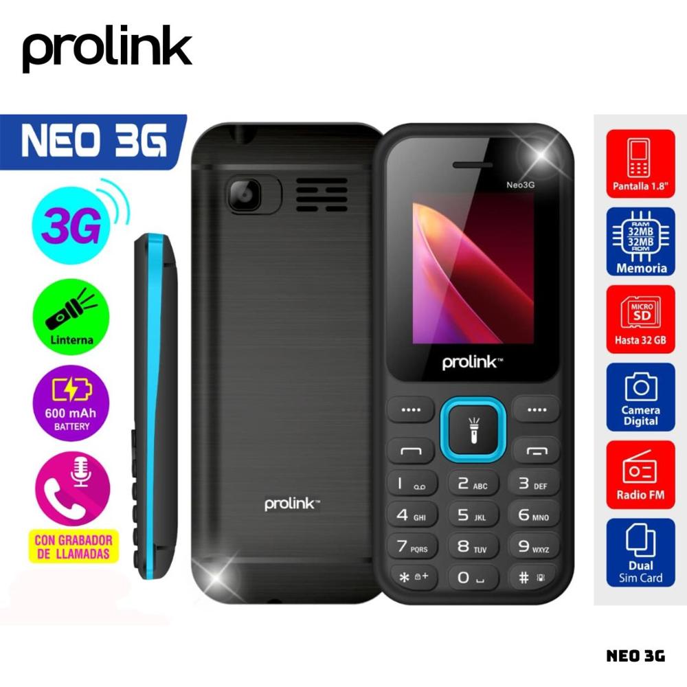 CELULAR PROLINK BASICO NEO 3G DUAL SIM - AZUL