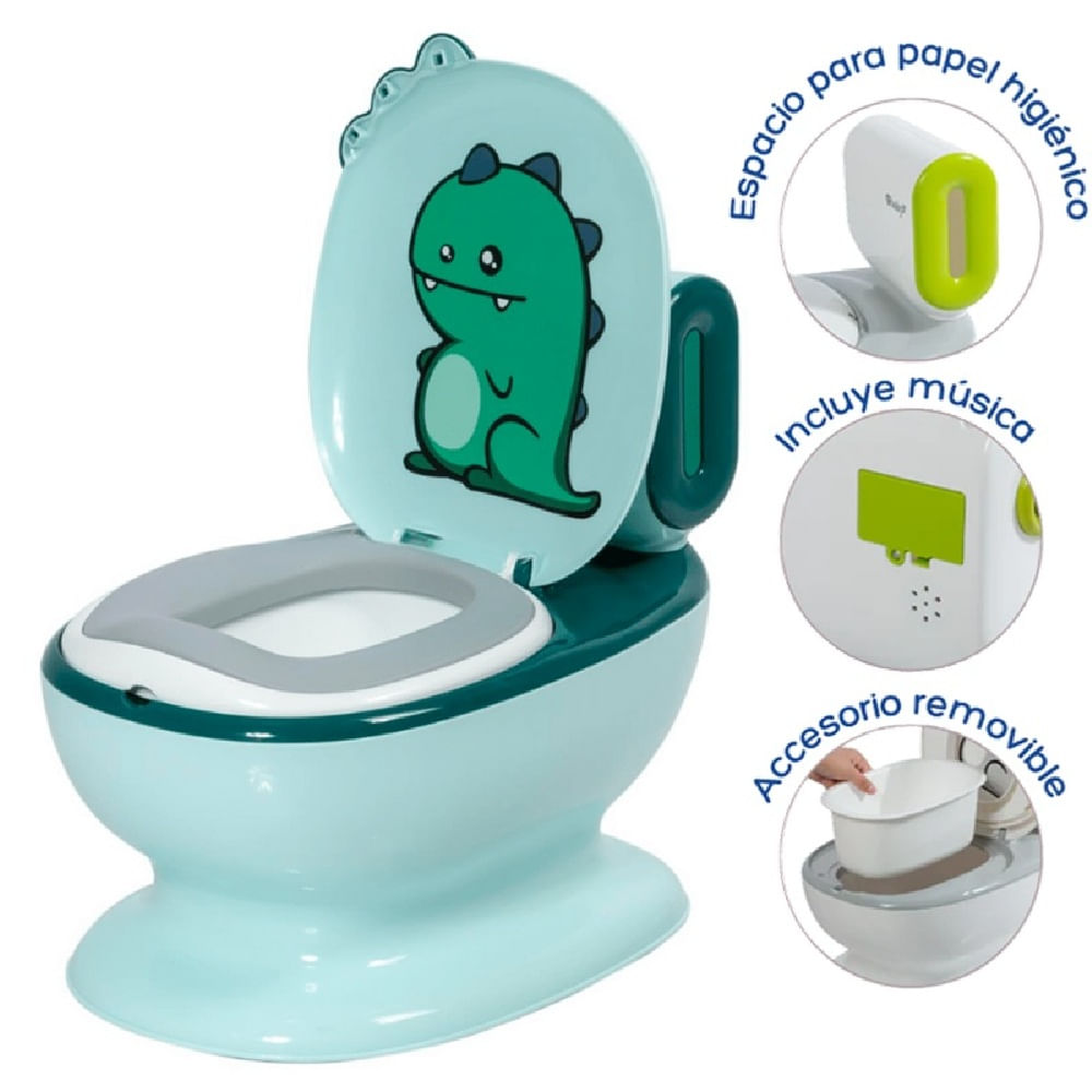 Bacinilla con música CLEANY- EB900-1 - Ebaby verde