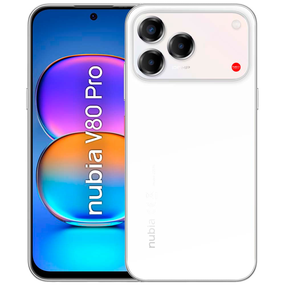 Smartphone ZTE V80 Pro 6.75"" 8GB 256GB 108M+2M+AI camera Blanco