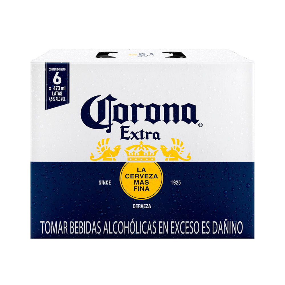 Cerveza CORONA Extra Lata 473ml Pack 6un