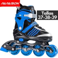 Patines en Línea Ajustables A08 - Azul - Tallas 37-38-39 ABEC-7 82A Frame de Aluminio