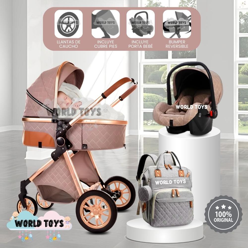 Coche Moisés Travel System MADRID Porta Bebé Coffee