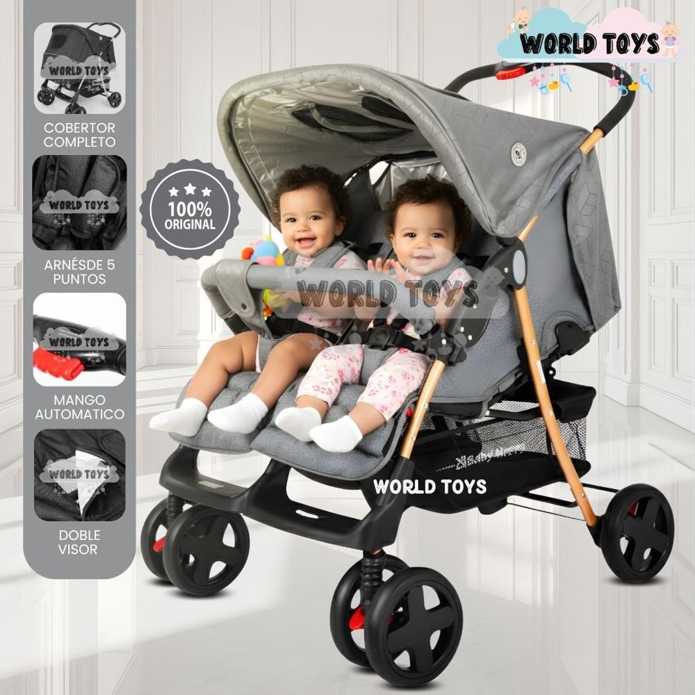 Coche Cuna Mellicero TWINS Gray