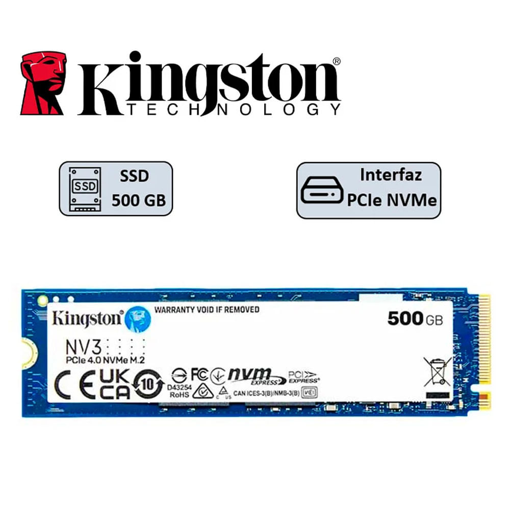 DISCO SOLIDO KINGSTON 500GB NV3 M.2 NVME
