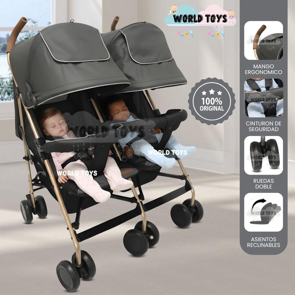 Coche Cuna Bastón Mellicero EBABY GOLD Gray