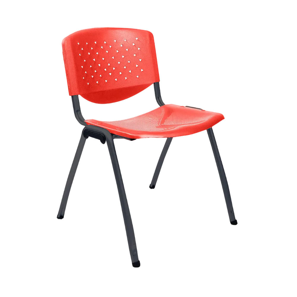 Silla De Oficina Fija Prisma Estructura Negro Color Rojo Ofideas