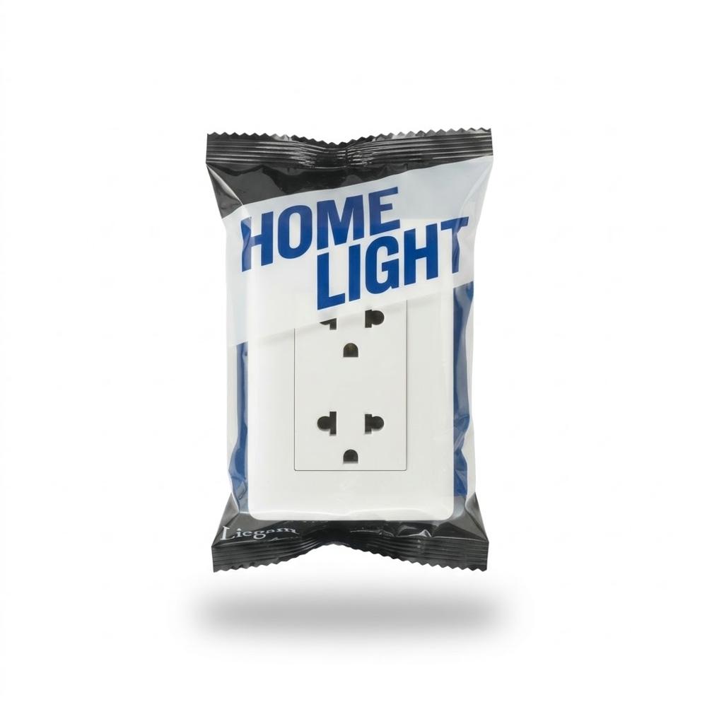 Pack x4 Tomacorriente Emp. Doble 16A con Tierra Elegant Home Light