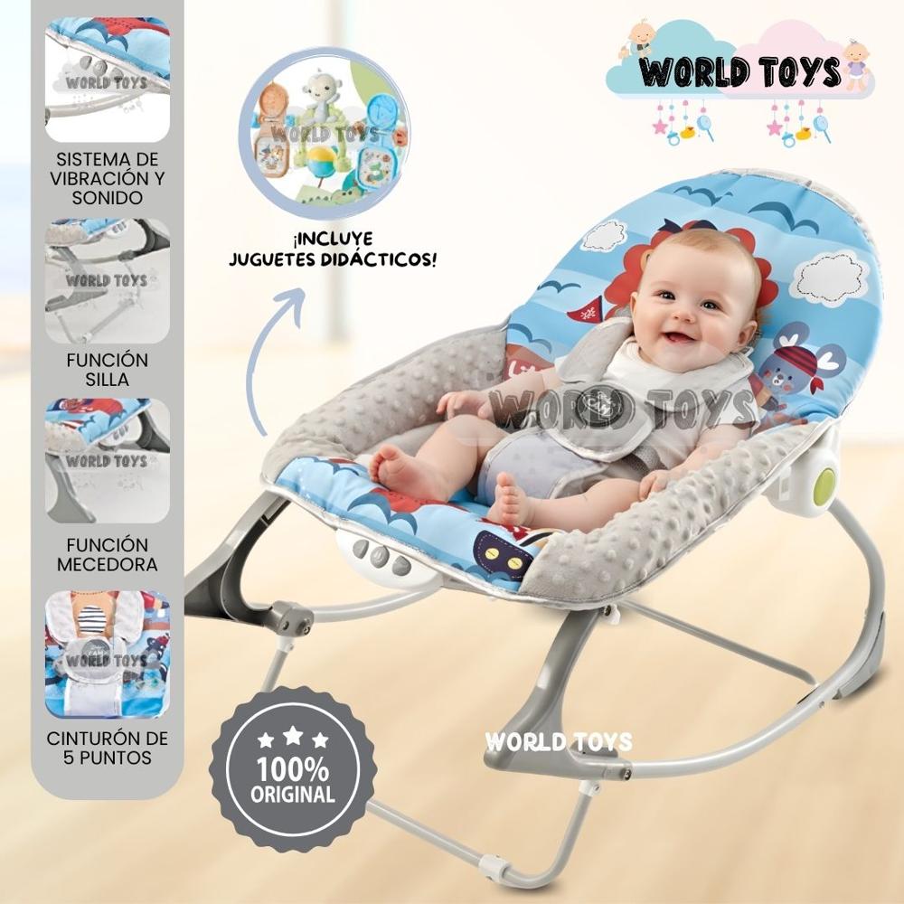 Silla Mecedora NARAN con Juguetes Didácticos Light Blue