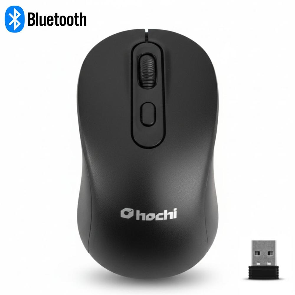 Mouse Inalámbrico Recargable Ergonómico Conectividad Dual Bluetooth y USB 2.4G