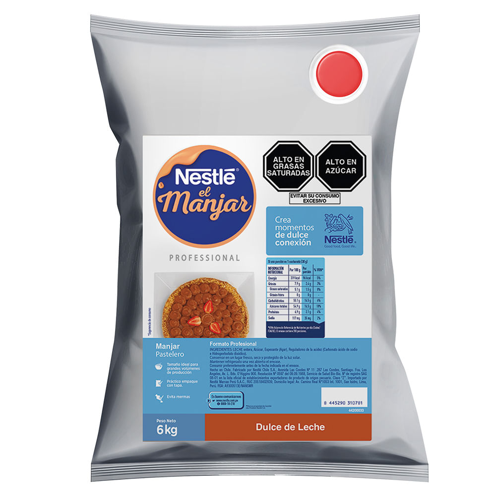 Manjar Blanco NESTLÉ Bolsa 6kg