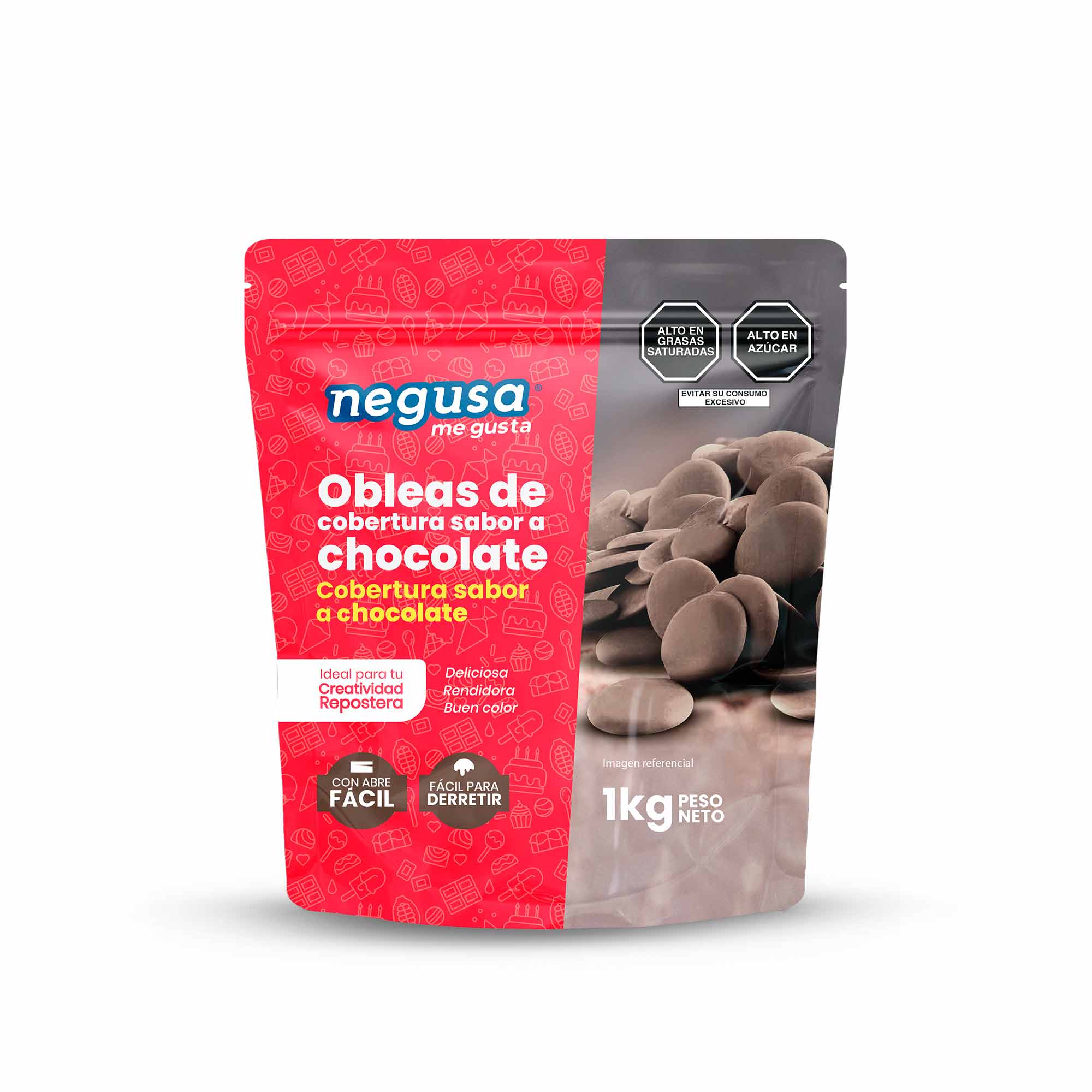 Obleas de Cobertura Bitter NEGUSA Doypack 1Kg
