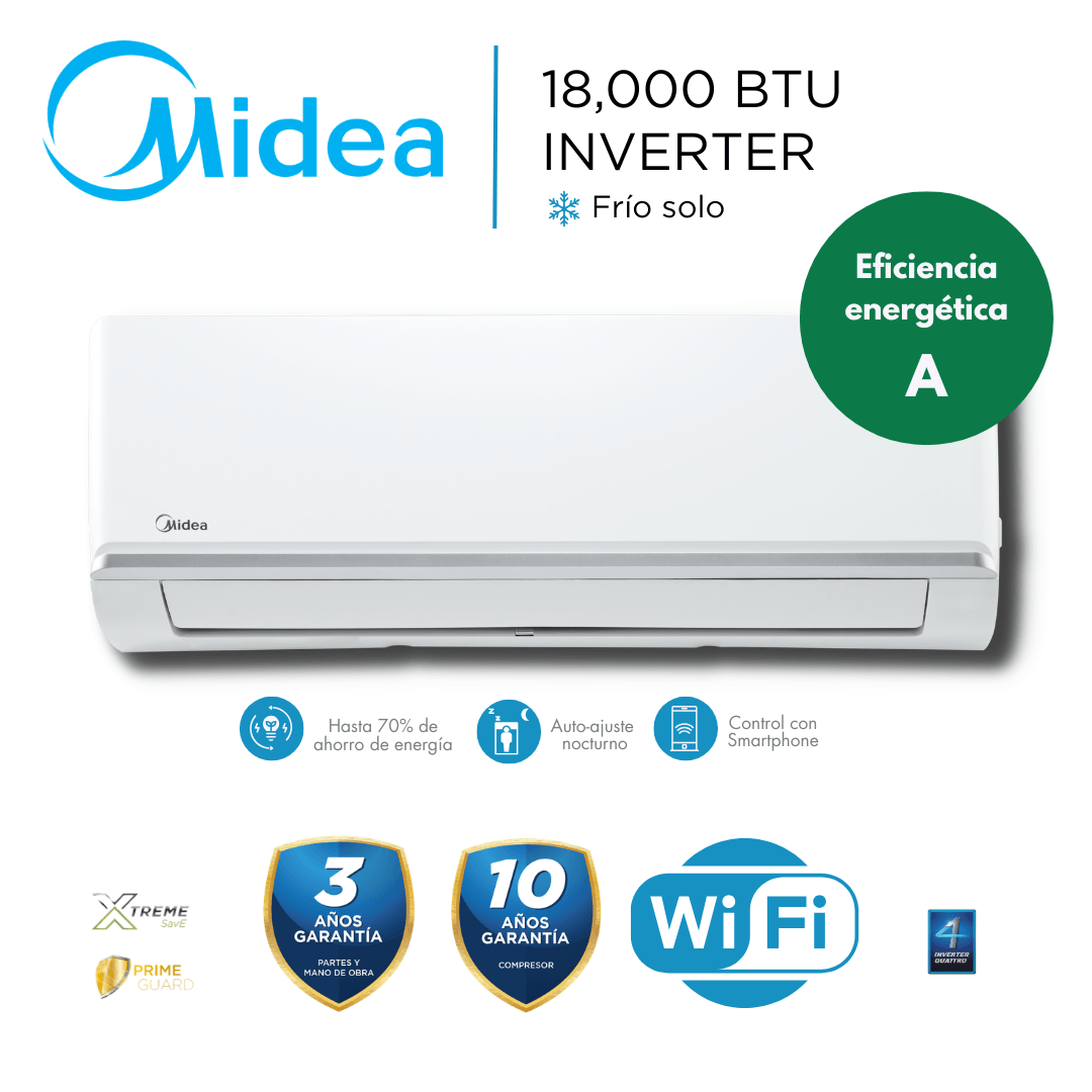 Aire Acondicionado Midea 18000 BTU Split Pared Inverter