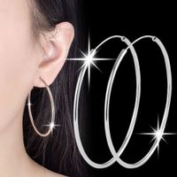 ARGOLLAS BAÑADAS PLATA 925 4 CM ARETES GRANDES LUJO MODA ESTILO QUE ENAMORA