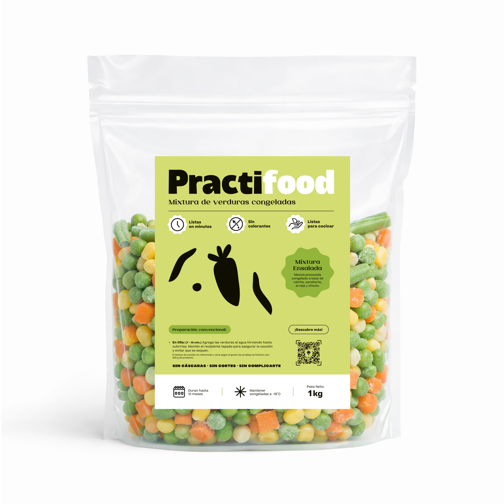 Mixtura Ensalada Precocida PRACTIFOOD Bolsa 1Kg