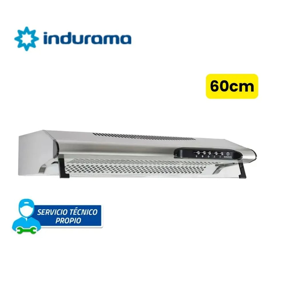 CAMPANA INDURAMA EXTRACTORA 3 VELOCIDADES CEI602CRP SILVER