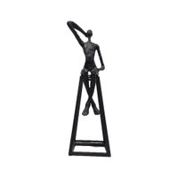 Figura Decorativa Abstracta en Negro Arte Contemporáneo - Adorno Elegante para Sala Regalo Ideal