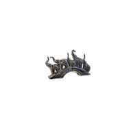 Escultura Decorativa Elefantes Plateados en Arco - Adorno Elegante para Sala Regalo Ideal