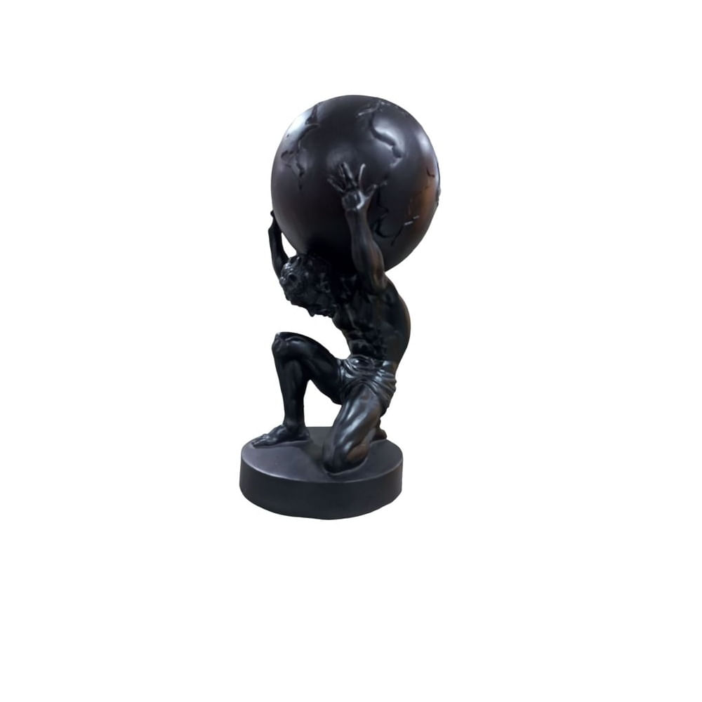 Escultura Decorativa Atlas Moderno en Negro - Adorno Elegante para Sala Regalo Ideal